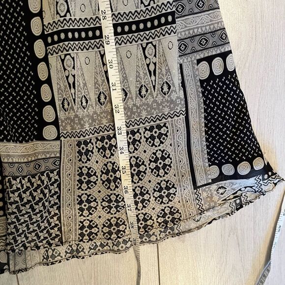 90s vintage cap sleeve patchwork chiffon midi dress - Picture 12 of 12